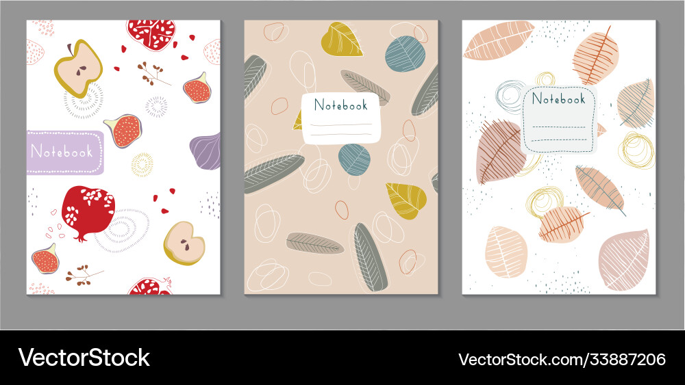 Set universal abstract layouts applicable Vector Image