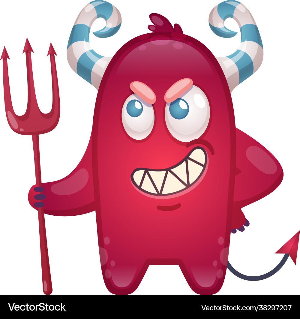 Cartoon devil icon vector image