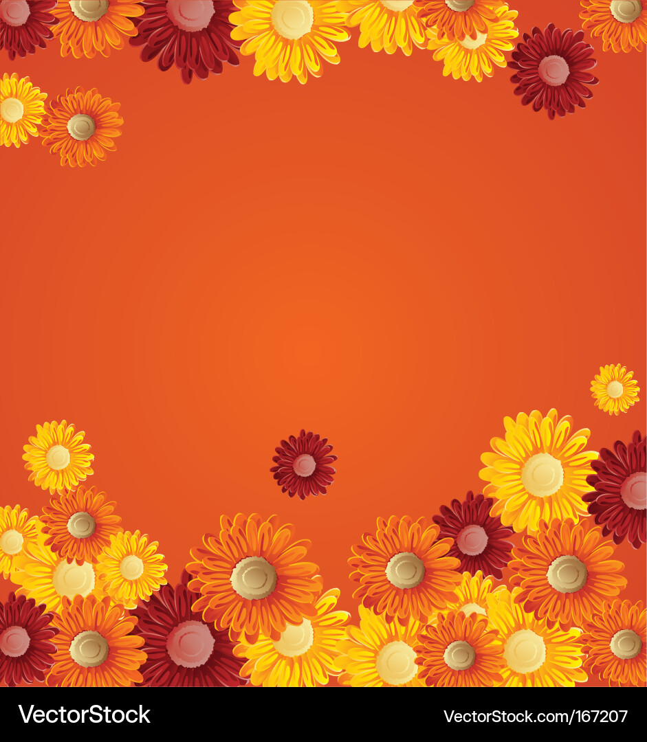 Floral Meadow Background Vector Image