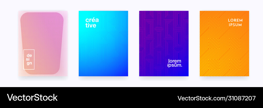 Geometric Color Gradient Pattern Vector Image