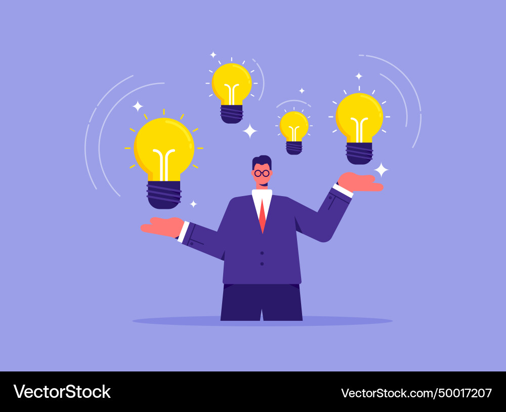Inspiration and creativity concept Royalty Free Vector Image