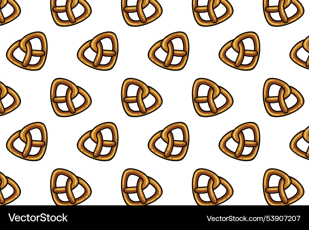 Pretzel triangle shape colorful pattern background Pretzel triangle shape colorful pattern background vector image