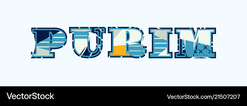Purim concept word art Vector Image