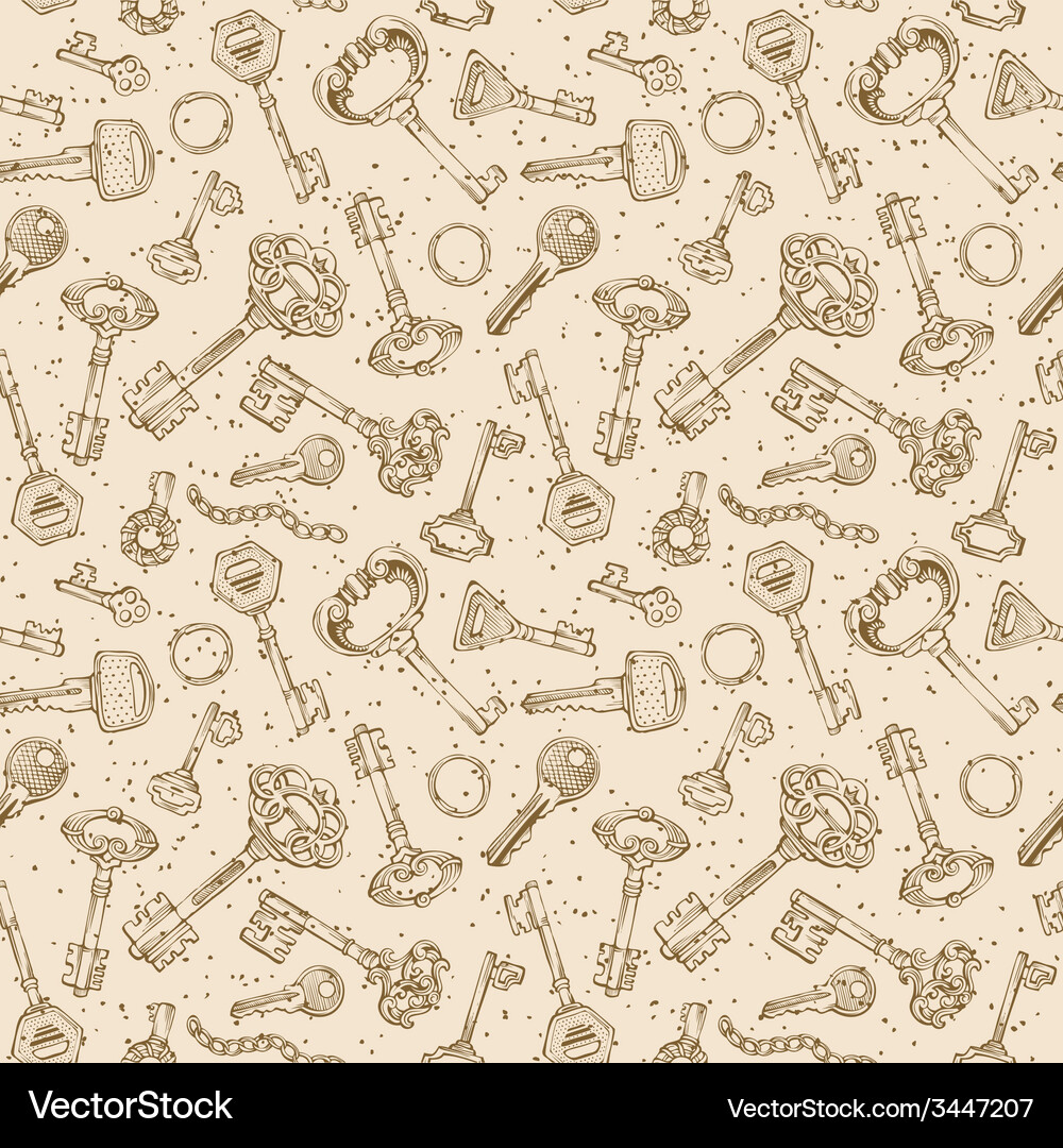 Seamless keys pattern Vector Image