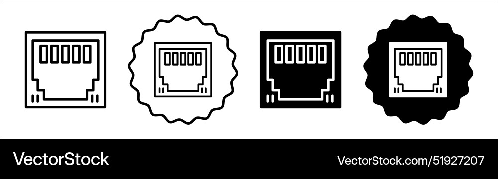 Tcp icon symbol set collection simple sign Tcp icon symbol set collection simple sign vector image