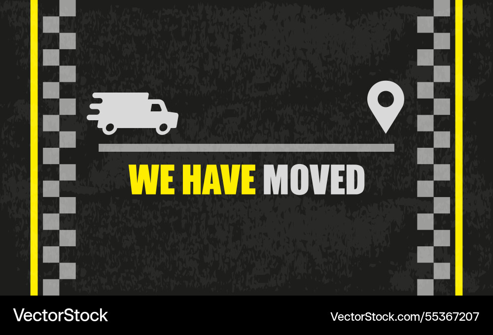 We are moving from one address to another We are moving from one address to another vector image