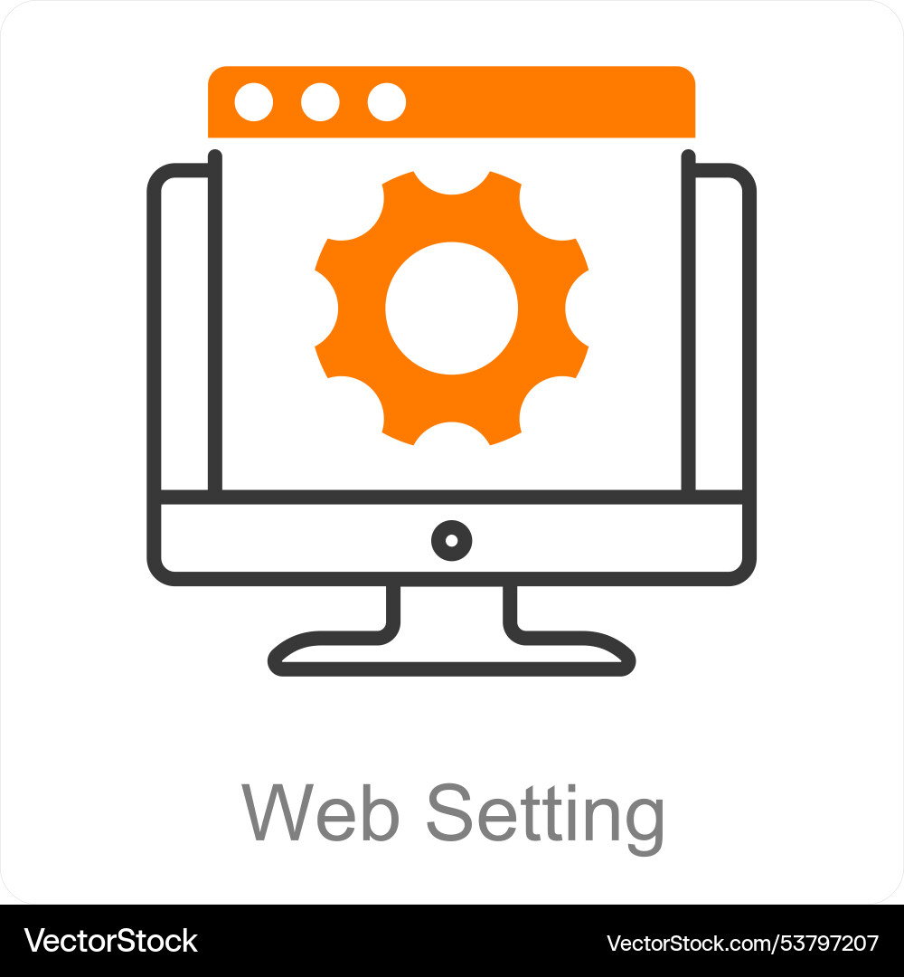 Web setting vector image