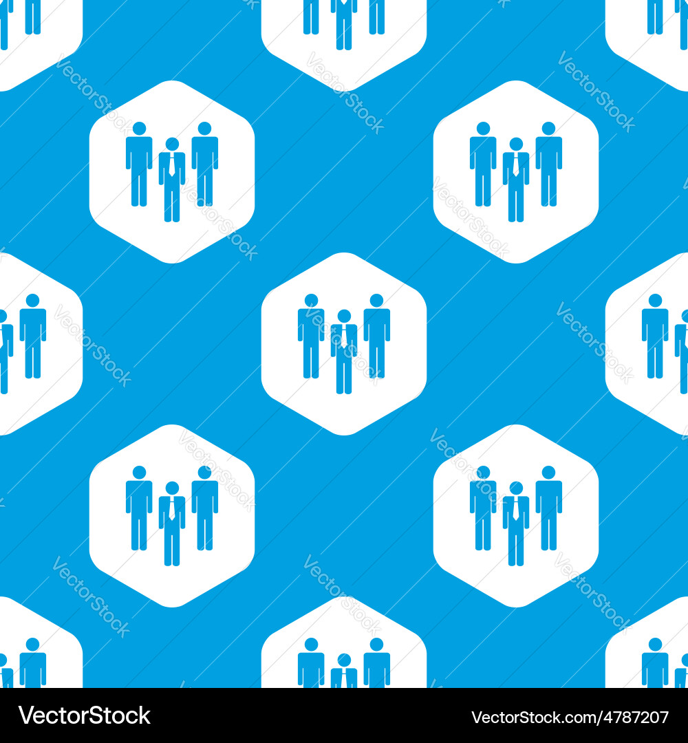 Workgroup hexagon pattern vector image