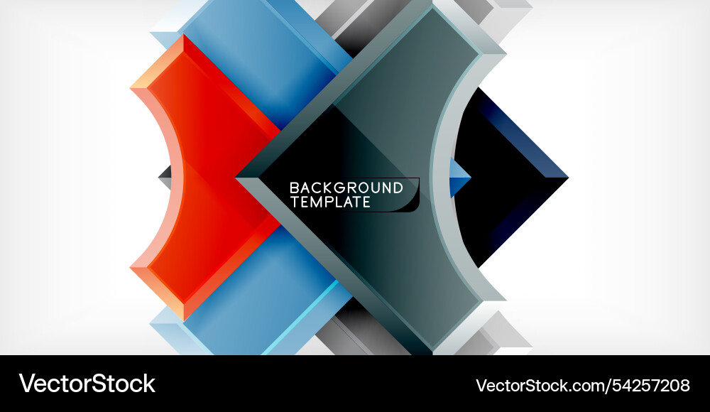 Arrow with round elements color geometric shapes Vector Image