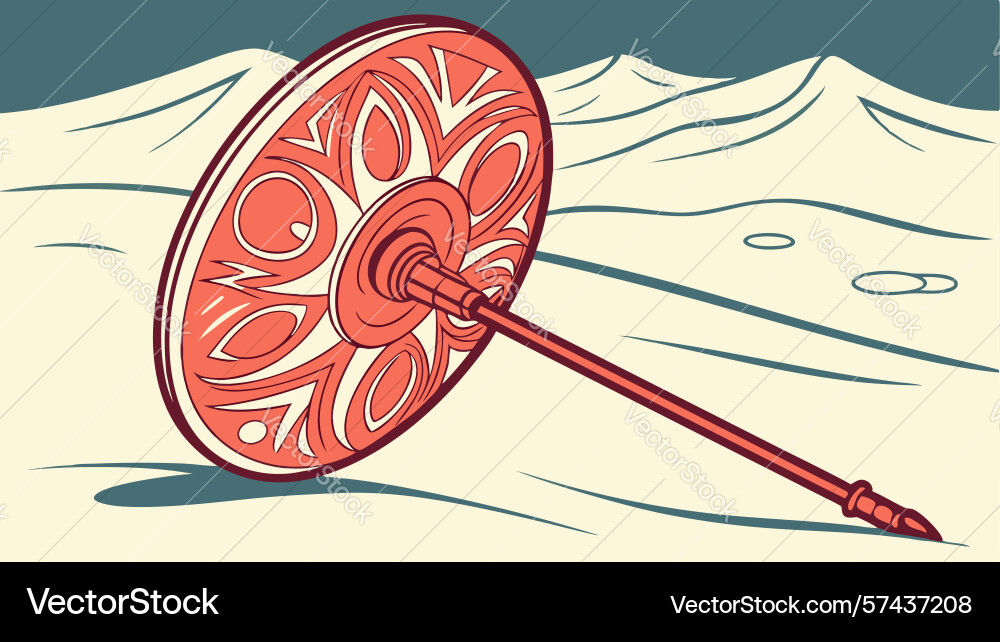 Dynamic red spinning top icon design generative Vector Image