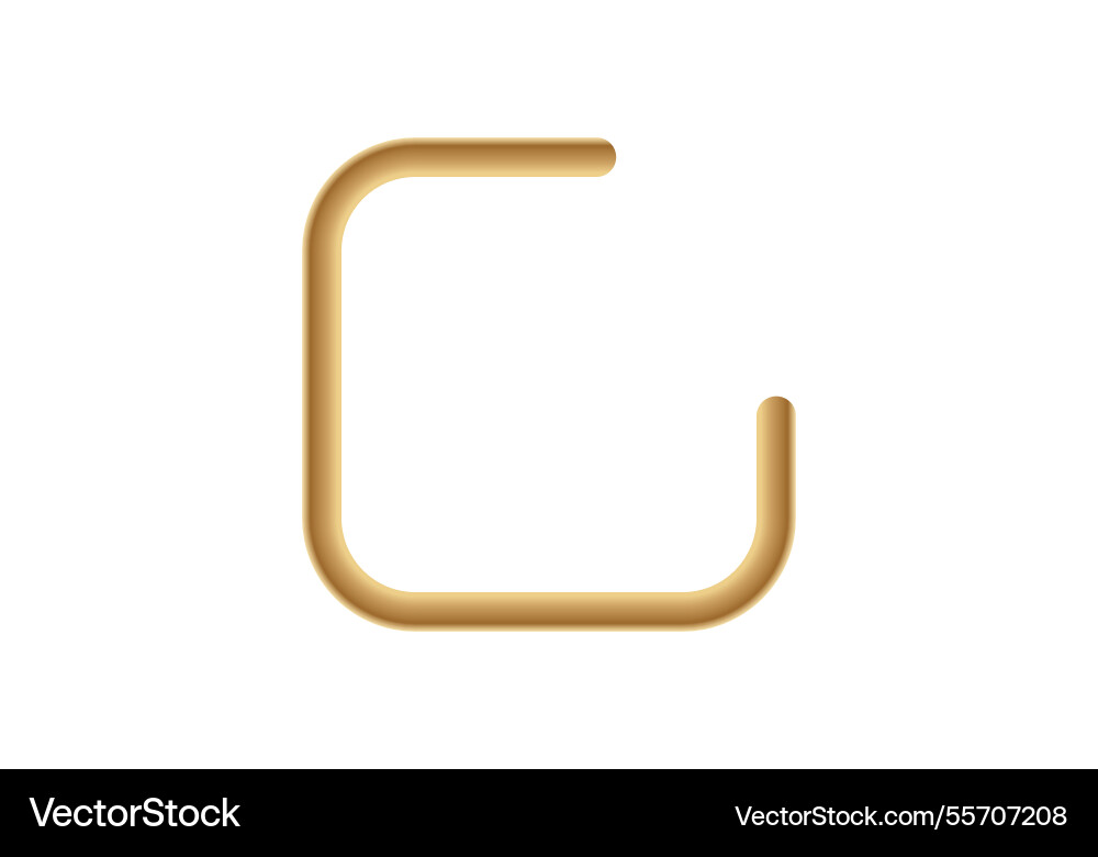 Golden checkbox icon for digital application vector image