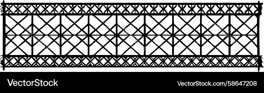 Intricate Geometric Lattice Vector Image