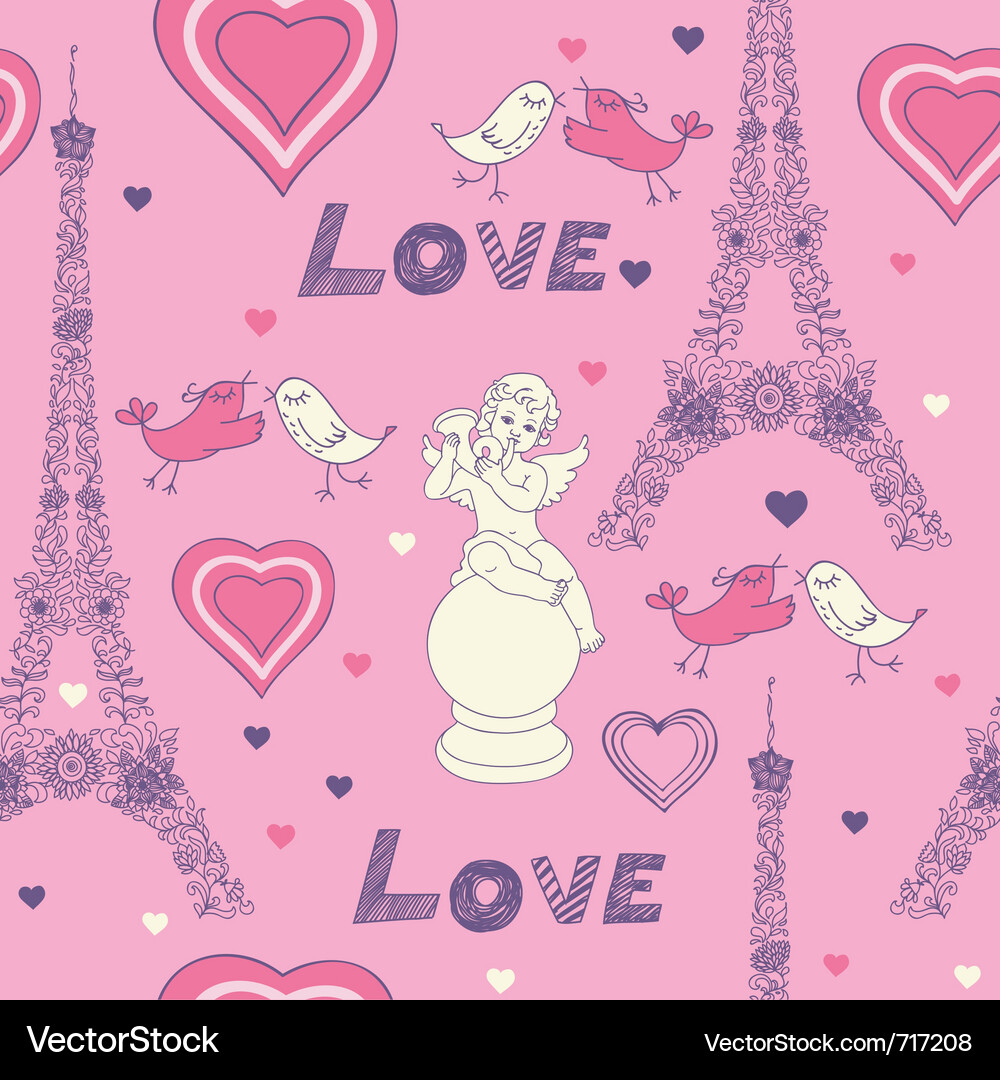 Love in paris Vector Image