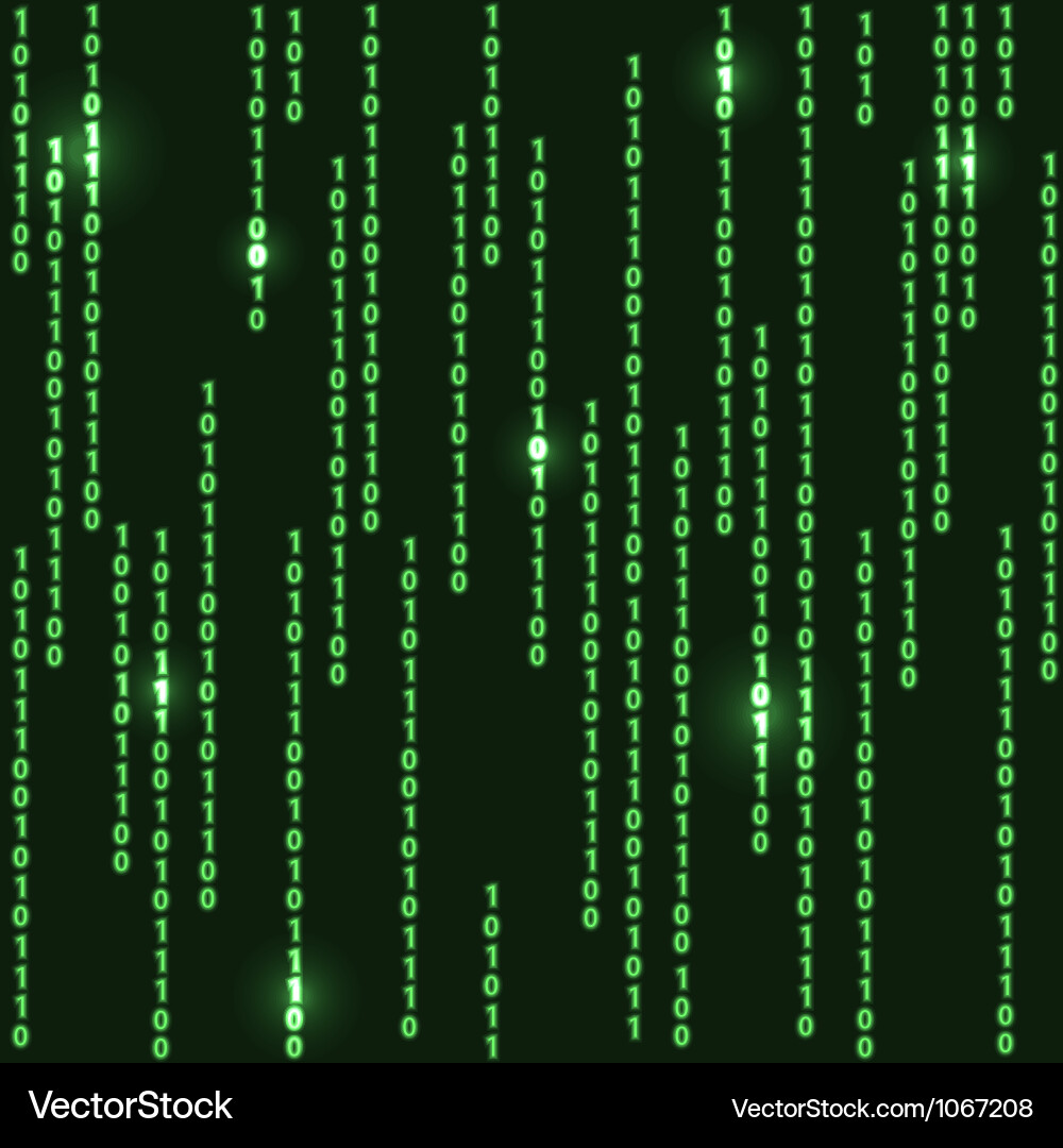 Matrix Code Background Vector Image