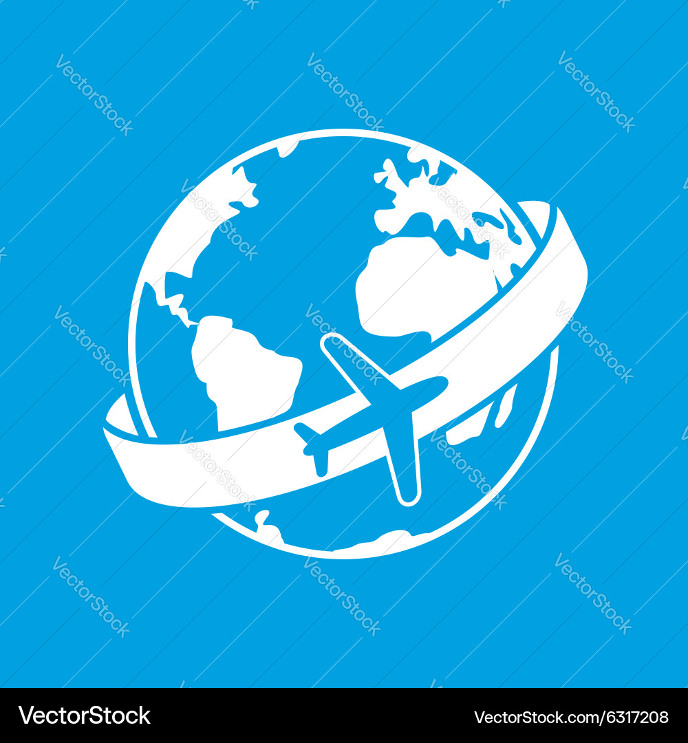 New white globe Vector Image