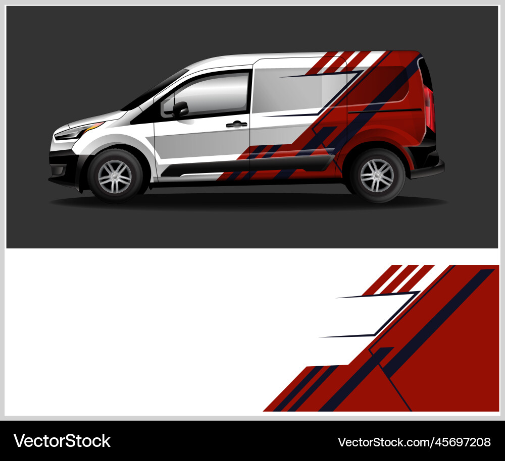Racing Stripe Car Wrap vector image