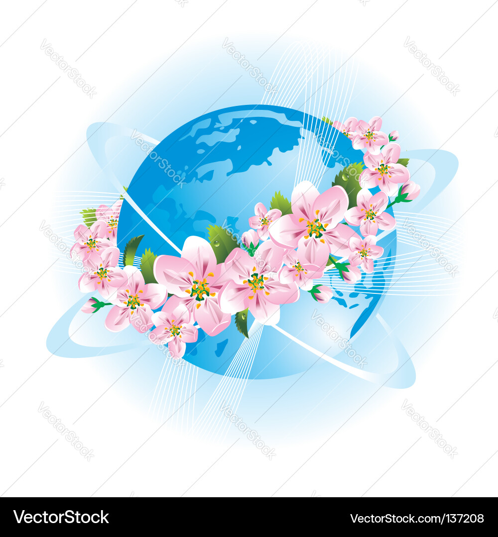 Spring world Vector Image