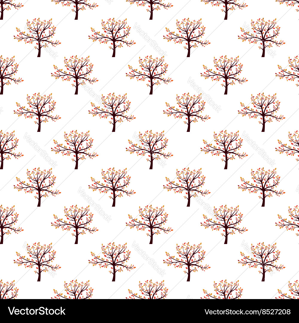 Tree pattern seamless Vector Image