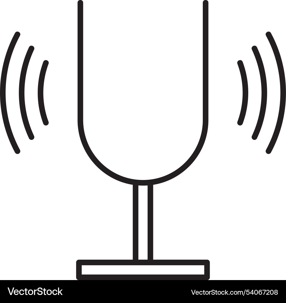 Tuning fork line icon design Vector Image