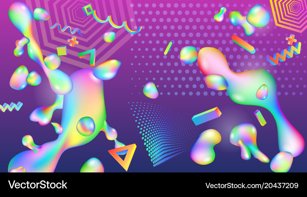 Basic rgbabstract background with colorful drops vector image