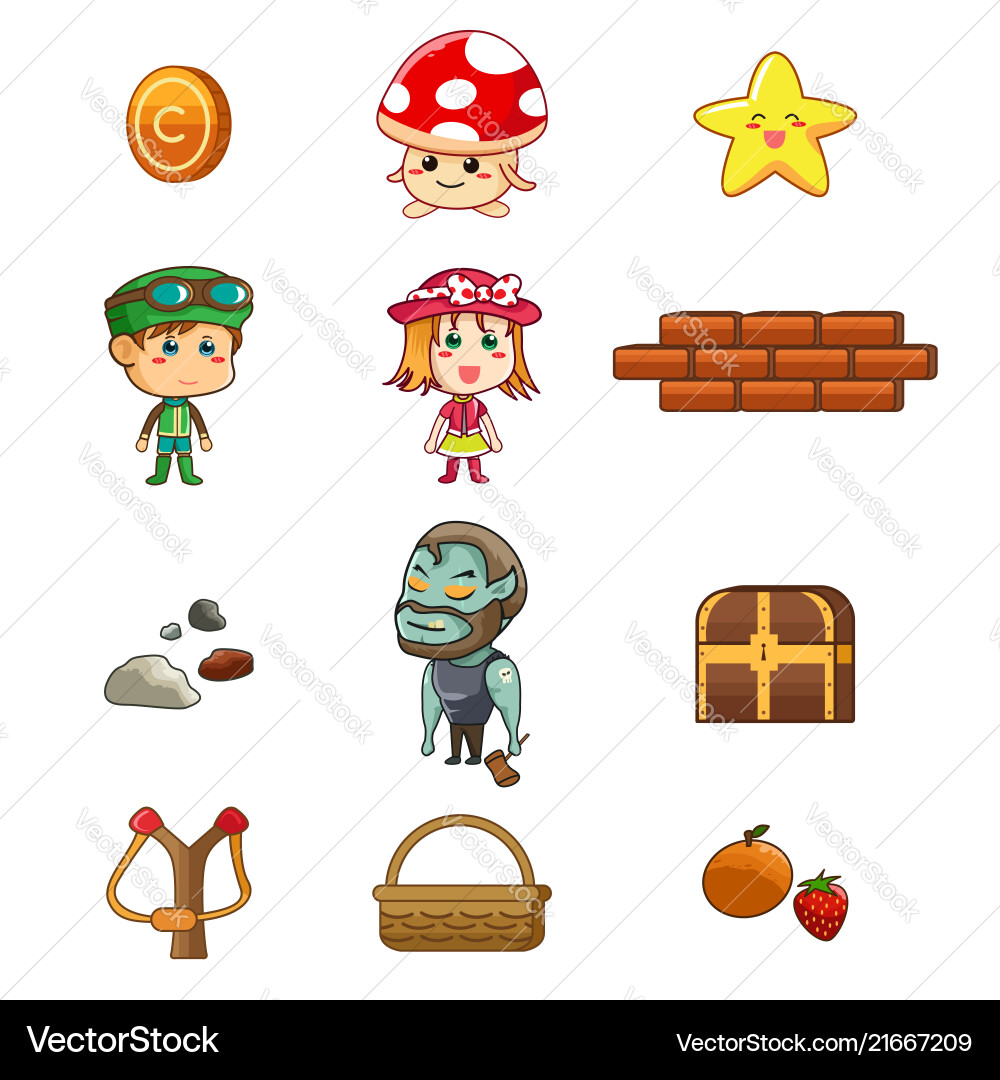 Game sprites element Vector Image