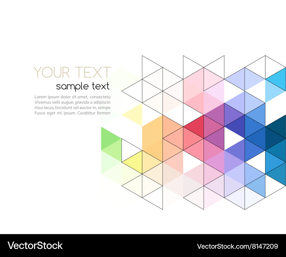 Geometric Color Triangle Background vector image