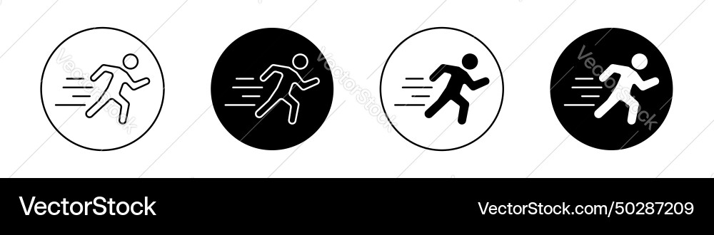 Man fast run icon vector image