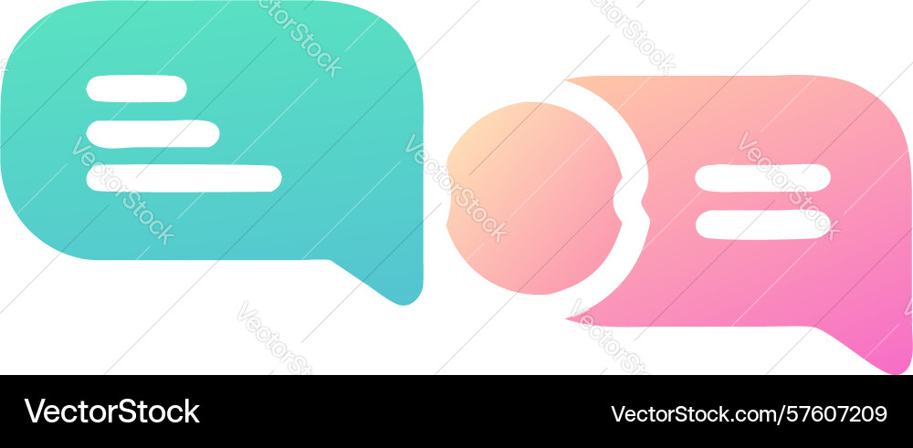 Overlapping dialogue bubbles with text group chat vector image