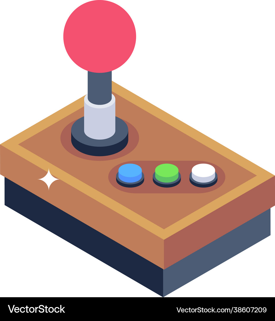 Retro joystick controller – Royalty-Free Vector | VectorStock