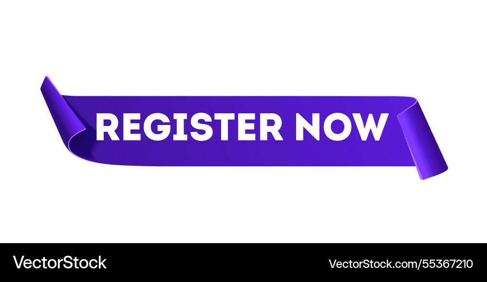 Button for a site register now icon Vector Image