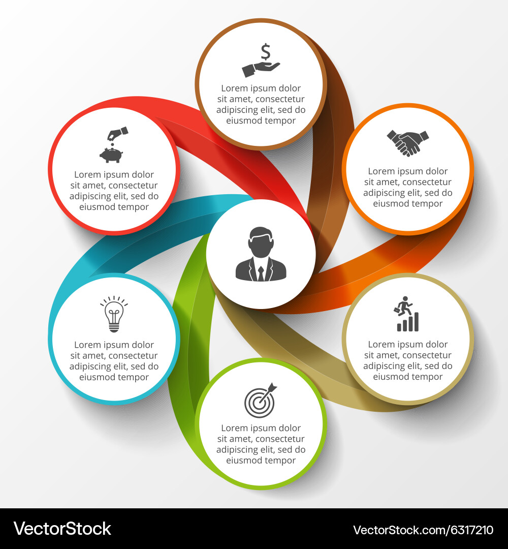 Circular Data Visualization Vector Image
