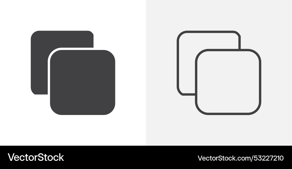 Copy icon flat and simple set design vector image