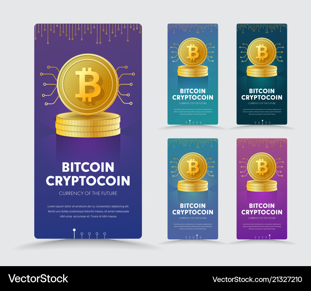 Design of a vertical web banner with gold coin Design of a vertical web banner with gold coin vector image