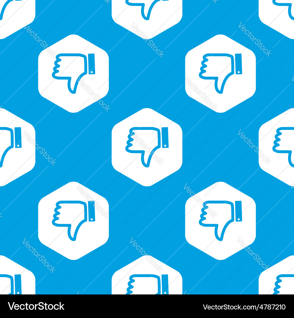 Dislike hexagon pattern vector image