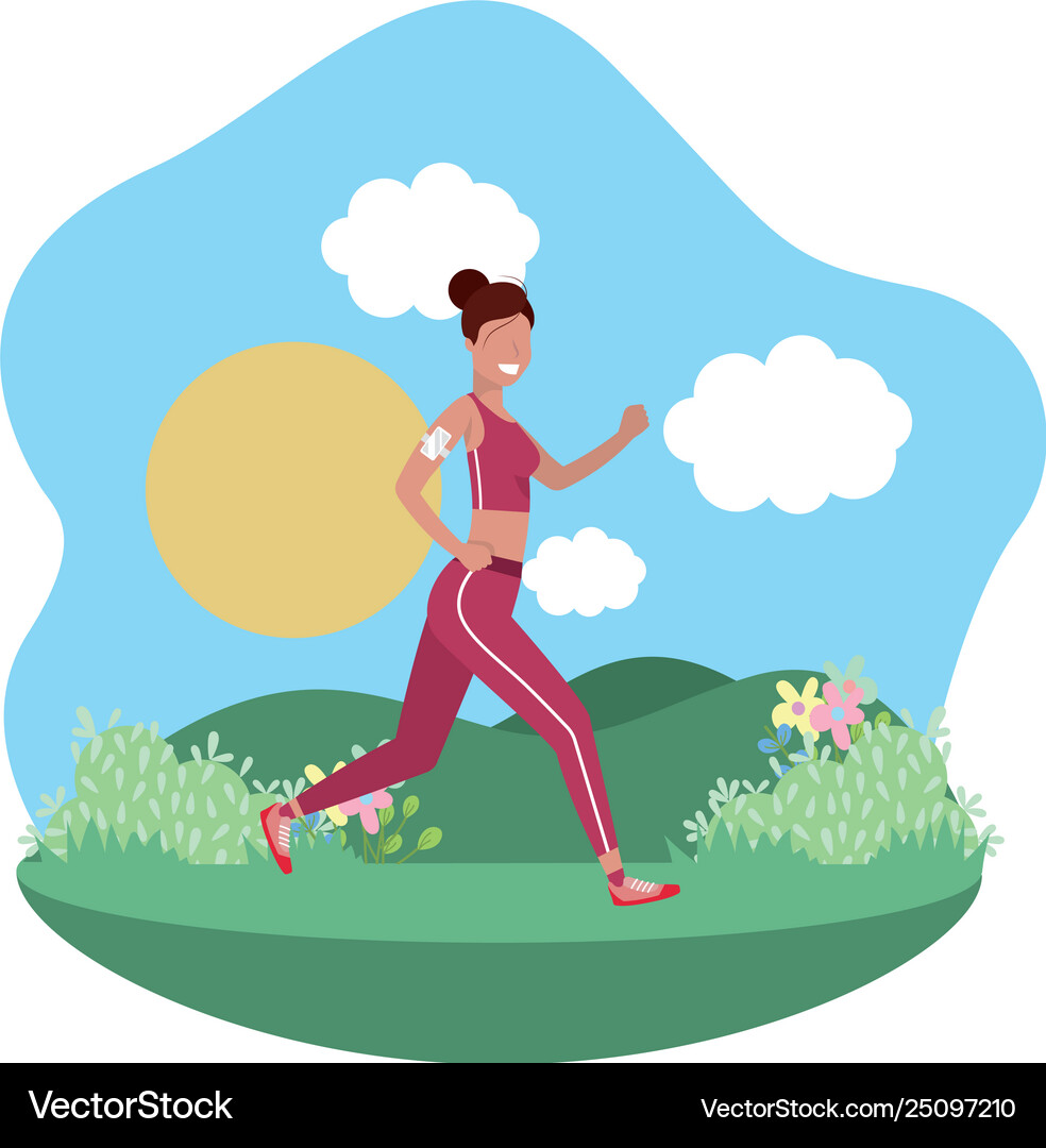 Fitness exercise cartoon – Royalty-Free Vector | VectorStock, image size:984x1080