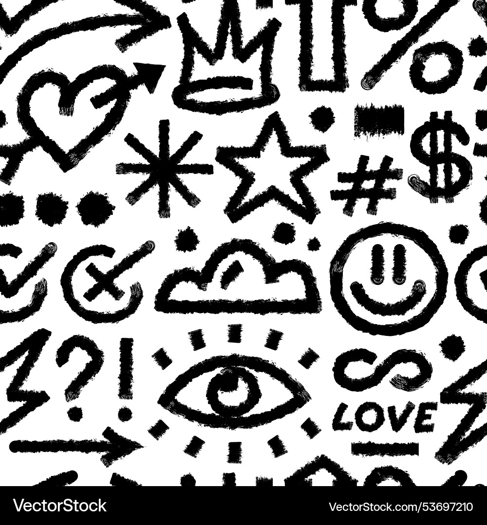 Grunge pattern naive shapes lines form Grunge pattern naive shapes lines form Vector Image