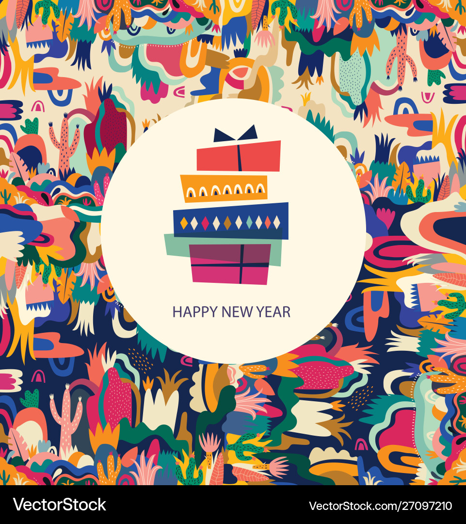 Happy new year template Happy new year template vector image