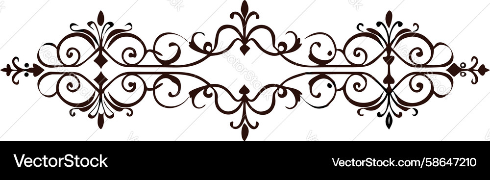 Intricate Scroll Border Vector Image