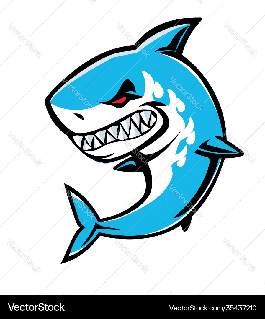 Shark icon isolated on white background Shark icon isolated on white background vector image
