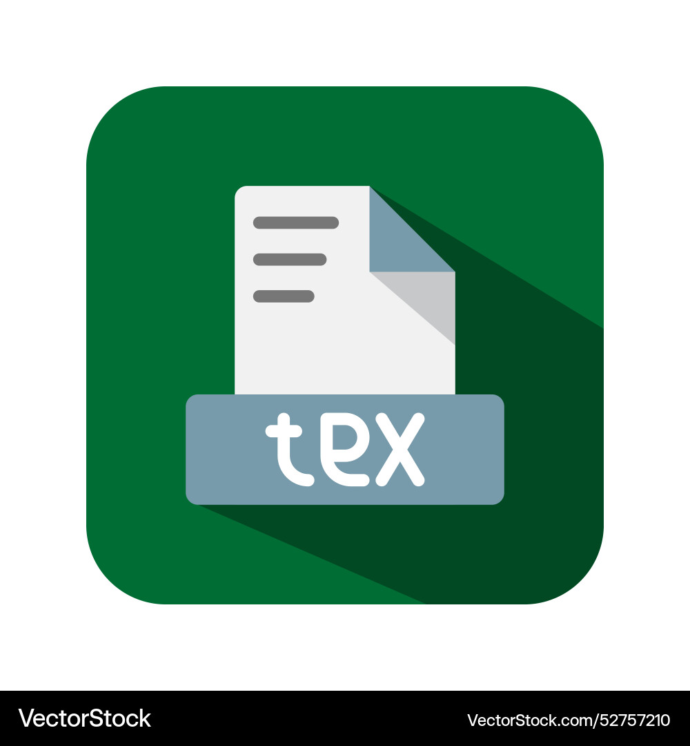 Tex flat icons symbol document files archive Tex flat icons symbol document files archive vector image