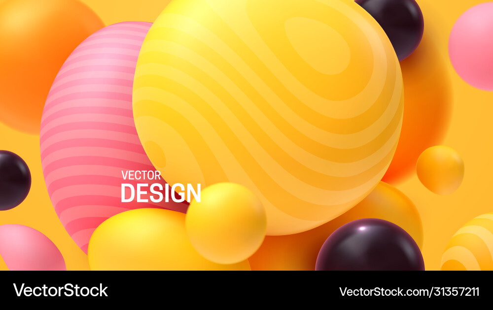 Abstract background with dynamic 3d spheres Abstract background with dynamic 3d spheres vector image