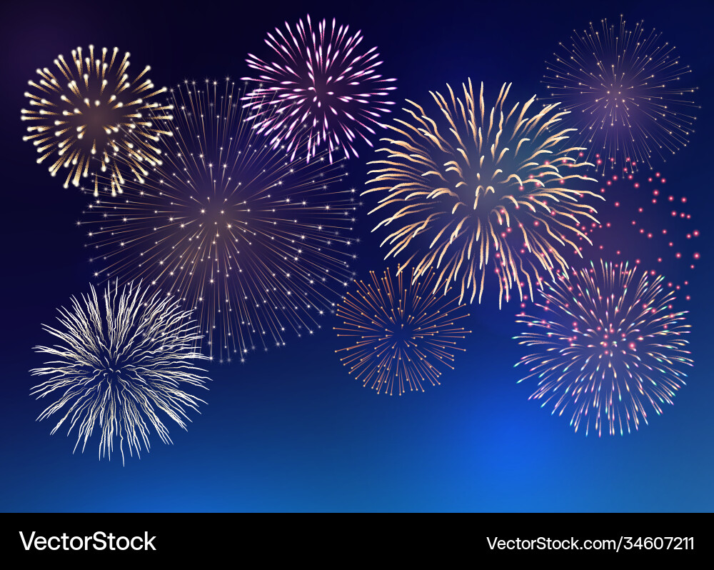 Background with colorful fireworks Background with colorful fireworks vector image