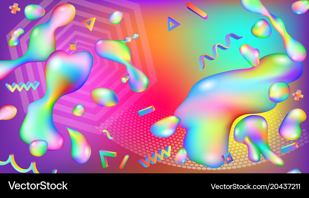 Basic rgbabstract background with colorful drops vector image