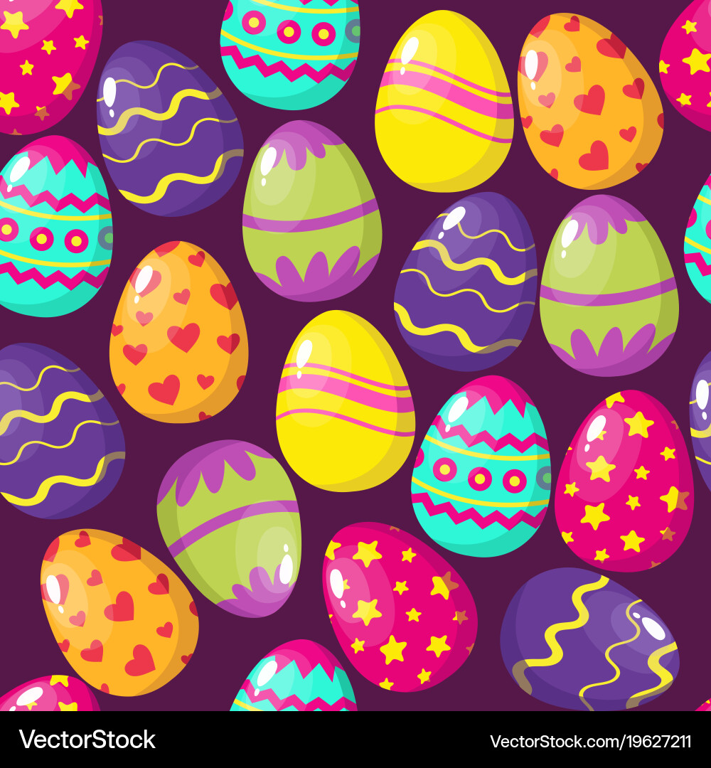 Easter Egg Seamless Pattern vector image