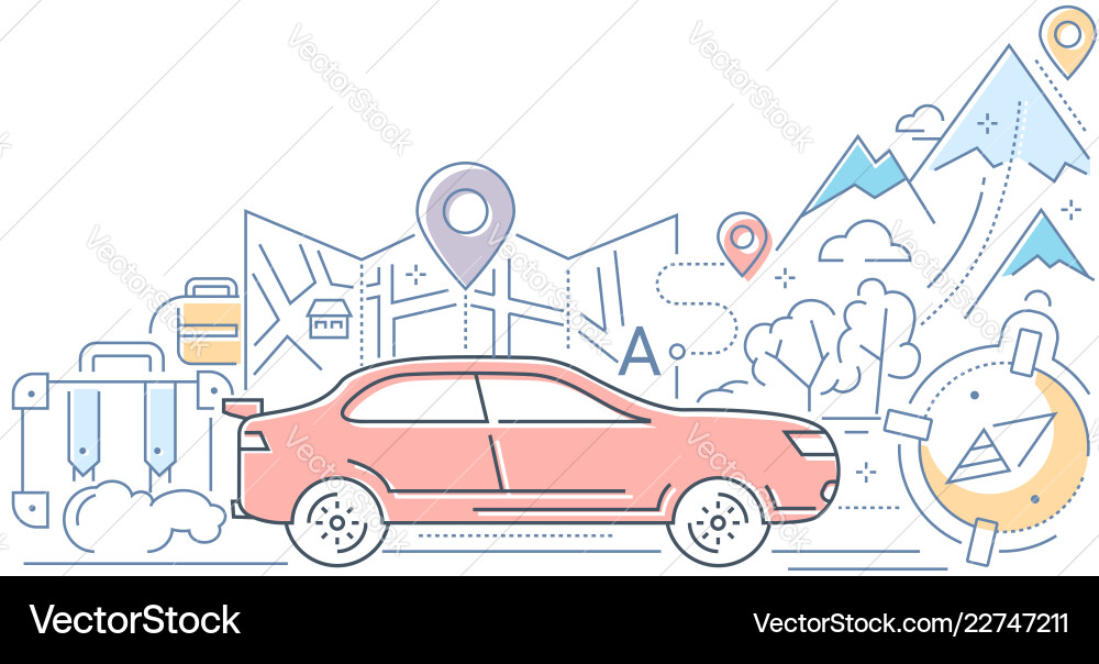 Navigation - modern line design style Navigation - modern line design style vector image