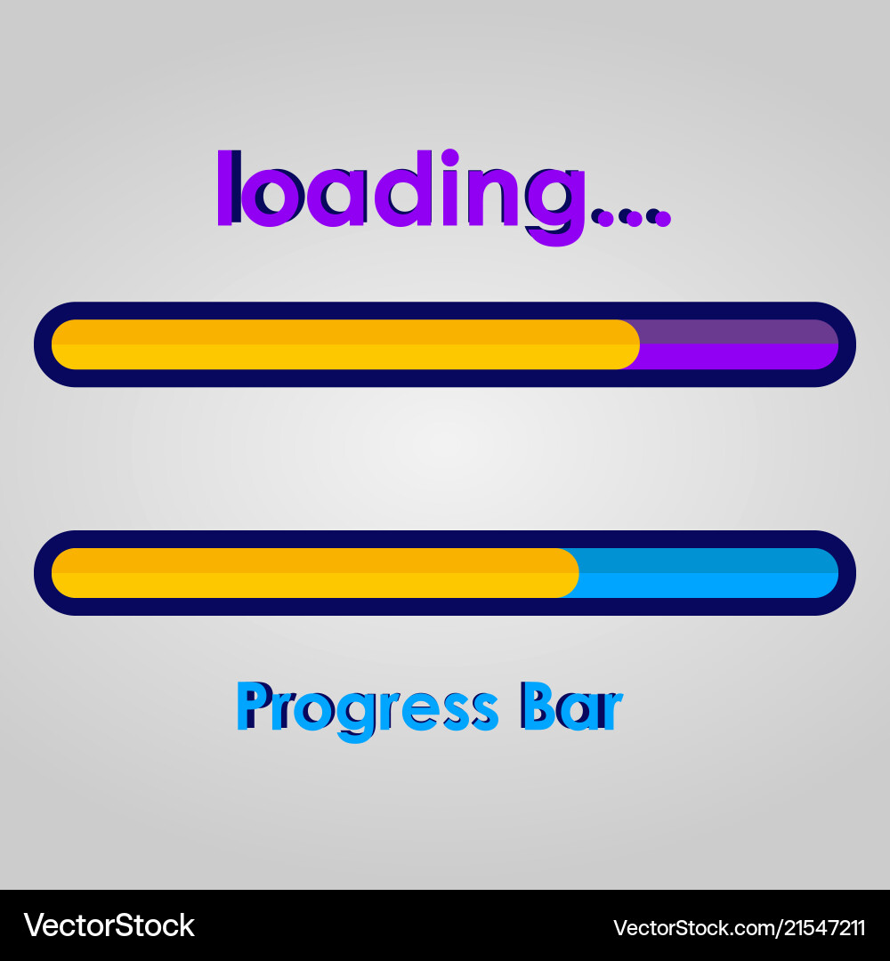 Progress Loading Bar - White Background vector image