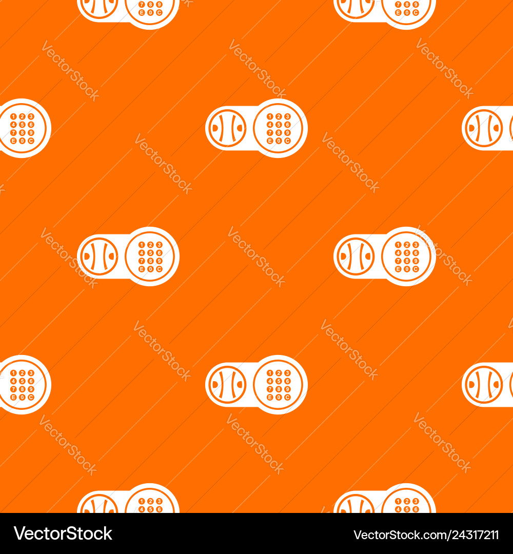Safe key lock pattern orange Vector Image