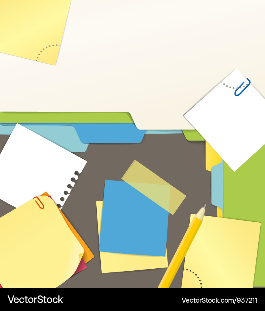 Scattered Notes and Documents Vector Image