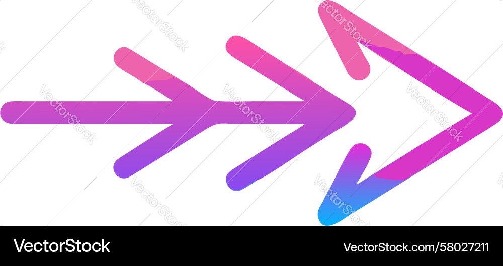 Smooth Gradient Arrow Icon Vector Image
