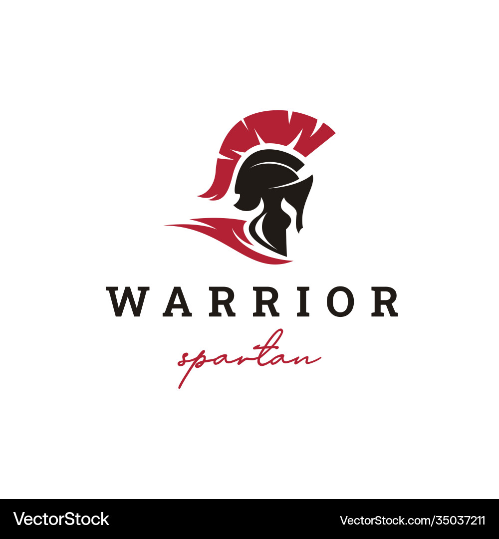 Spartan sparta logo helmet design vector image